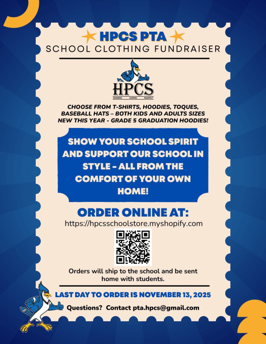 HPCS PTA School Clothing Fundraiser