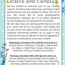 Dates and Times for Concert! 